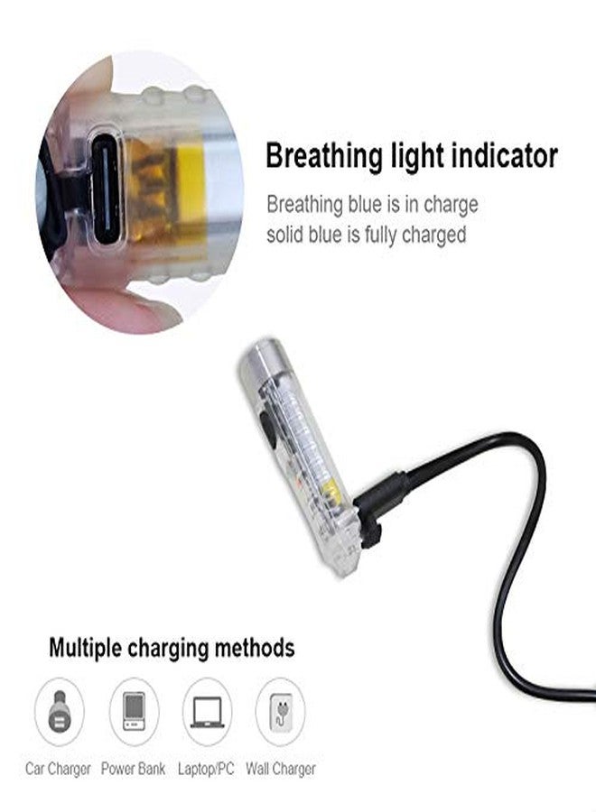 WINDFIRE Super Mini Keychain LED Flashlight, Rechargeable 400 Lumen Pocket , White/UV/Red Light 10 Lighting Modes, Lightweight, IP65 Waterproof Portable Tiny Small Torch for Walking Camping Emergency - Image 3